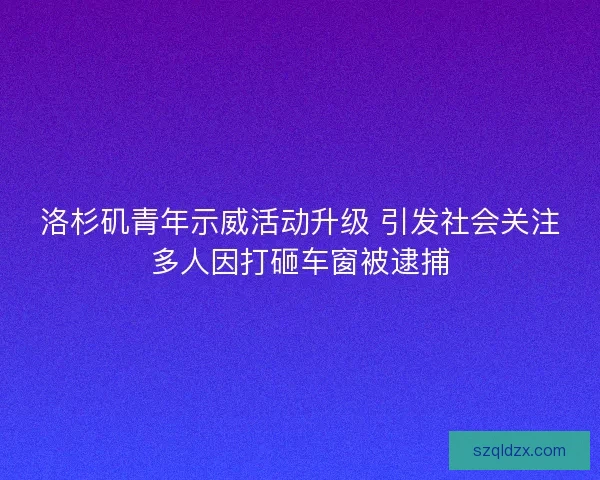 洛杉矶青年示威活动升级 引发社会关注多人因打砸车窗被逮捕